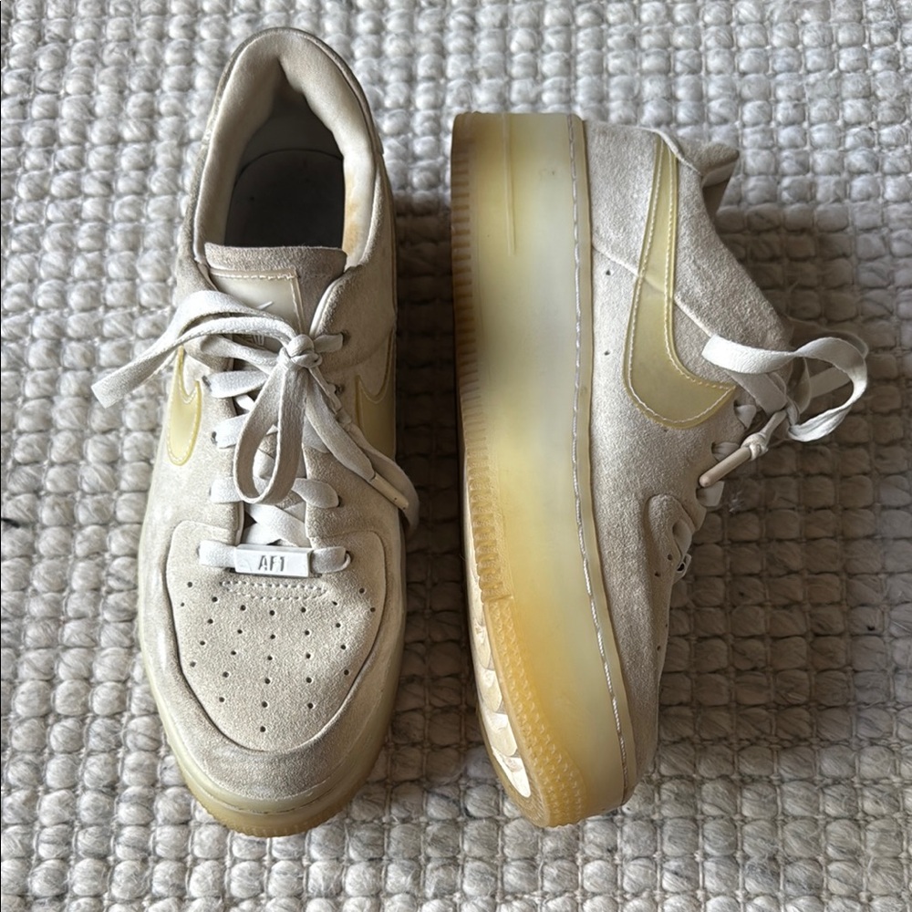 Beige and Yellow Sneakers